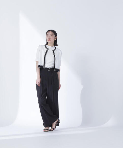 NATURAL BEAUTY BASIC(ナチュラルビューティーベーシック)の「◇ダブルベルトワイドパンツ(その他パンツ・レディース・ベージュ/ブラック/ブルー・SMALL/MEDIUM/P/S)」の8枚目の写真