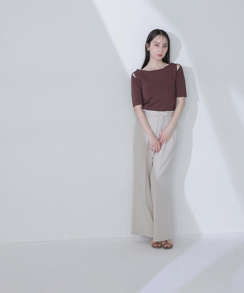NATURAL BEAUTY BASIC(ナチュラルビューティーベーシック)の「◇ダブルベルトワイドパンツ(その他パンツ・レディース・ベージュ/ブラック/ブルー・SMALL/MEDIUM/P/S)」の16枚目の写真