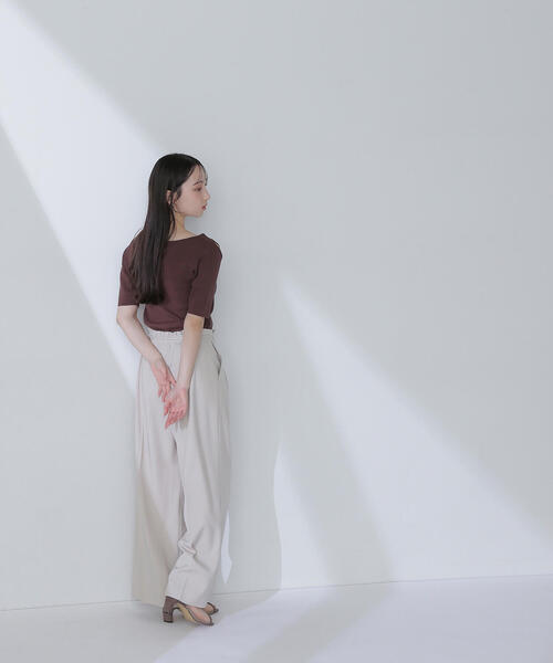 NATURAL BEAUTY BASIC(ナチュラルビューティーベーシック)の「◇ダブルベルトワイドパンツ(その他パンツ・レディース・ベージュ/ブラック/ブルー・SMALL/MEDIUM/P/S)」の18枚目の写真
