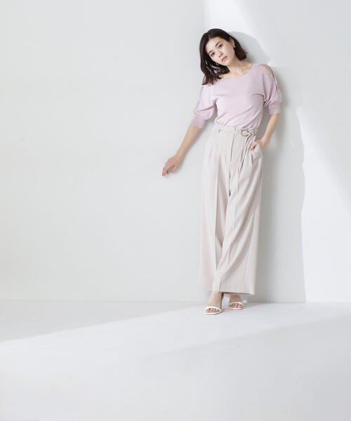 NATURAL BEAUTY BASIC(ナチュラルビューティーベーシック)の「◇ダブルベルトワイドパンツ(その他パンツ・レディース・ベージュ/ブラック/ブルー・SMALL/MEDIUM/P/S)」の19枚目の写真