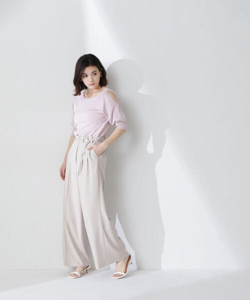 NATURAL BEAUTY BASIC(ナチュラルビューティーベーシック)の「◇ダブルベルトワイドパンツ(その他パンツ・レディース・ベージュ/ブラック/ブルー・SMALL/MEDIUM/P/S)」の20枚目の写真