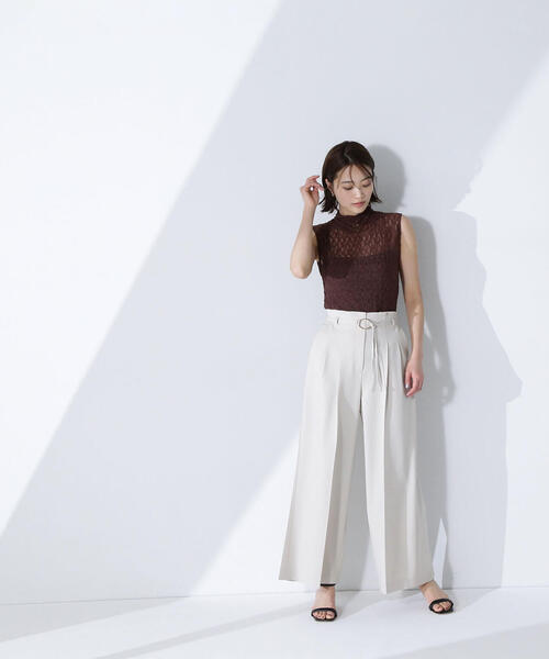 NATURAL BEAUTY BASIC(ナチュラルビューティーベーシック)の「◇ダブルベルトワイドパンツ(その他パンツ・レディース・ベージュ/ブラック/ブルー・SMALL/MEDIUM/P/S)」の22枚目の写真