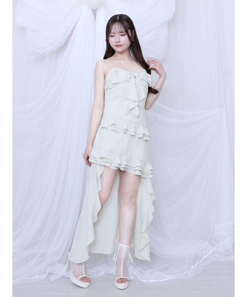 ラッフルアシンメトリーワンピース（ワンピース）｜EATME（イートミー