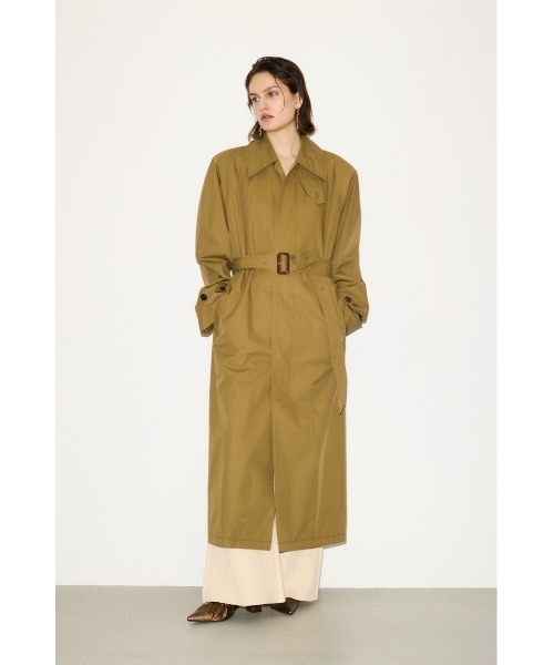 THROW by SLY（スローバイスライ）の「THROW　DOLMAN SOUTIEN COLLAR COAT ドルマン ステンカラー コート（ステンカラーコート・レディース・ライトベージュ/ベージュ・FREE）」の3枚目の写真