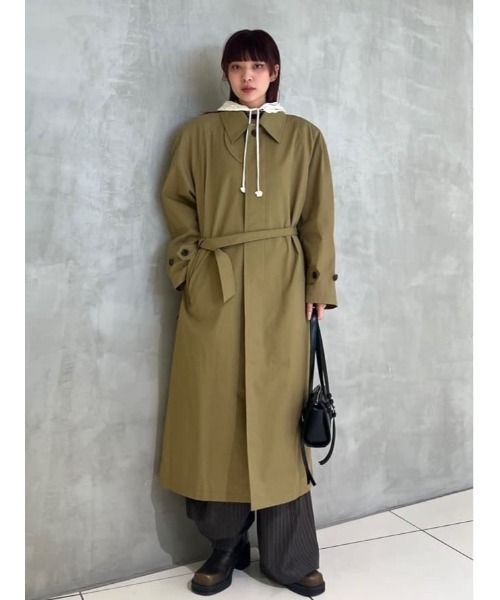 THROW by SLY（スローバイスライ）の「THROW　DOLMAN SOUTIEN COLLAR COAT ドルマン ステンカラー コート（ステンカラーコート・レディース・ライトベージュ/ベージュ・FREE）」の21枚目の写真