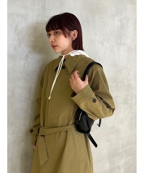 THROW by SLY（スローバイスライ）の「THROW　DOLMAN SOUTIEN COLLAR COAT ドルマン ステンカラー コート（ステンカラーコート・レディース・ライトベージュ/ベージュ・FREE）」の22枚目の写真