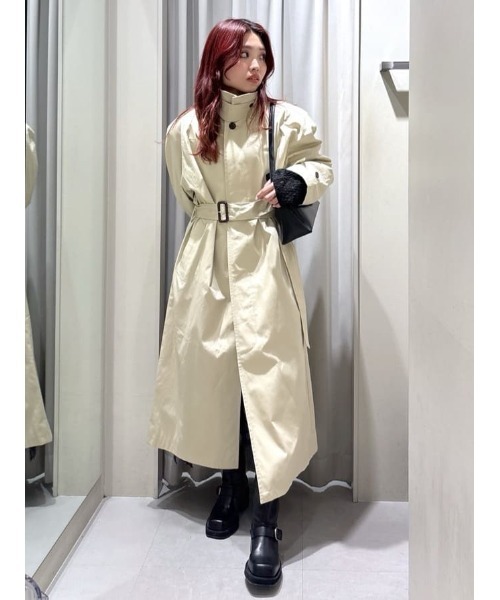 THROW by SLY（スローバイスライ）の「THROW　DOLMAN SOUTIEN COLLAR COAT ドルマン ステンカラー コート（ステンカラーコート・レディース・ライトベージュ/ベージュ・FREE）」の20枚目の写真
