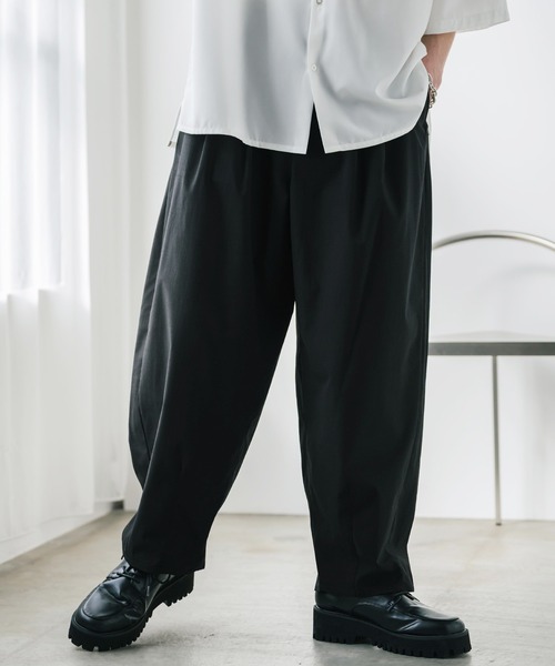 Rocky Monroe(ロッキーモンロー)の「接触冷感 吸水速乾 多機能素材 ルーズシルエット ワイドバルーンイージーパンツ(その他パンツ・メンズ・オフホワイト/カーキ/ブルーグリーン/ブラック/チャコール/ネイビー・M/L)」の17枚目の写真