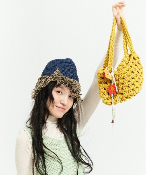 MISU A BARBE ミス ア バーブ ランチ ストロー ハット MISU A BARBE ミス ア バーブ ランチ ストロー ハット (ストロー