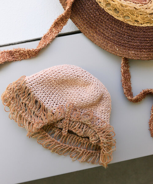 ear PAPILLONNER（イアパピヨネ）の「【MISU A BARBE(ミスアバルブ）】MELTED HAT/ハット（ハット・レディース・ネイビー/オレンジ・FREE）」の13枚目の写真