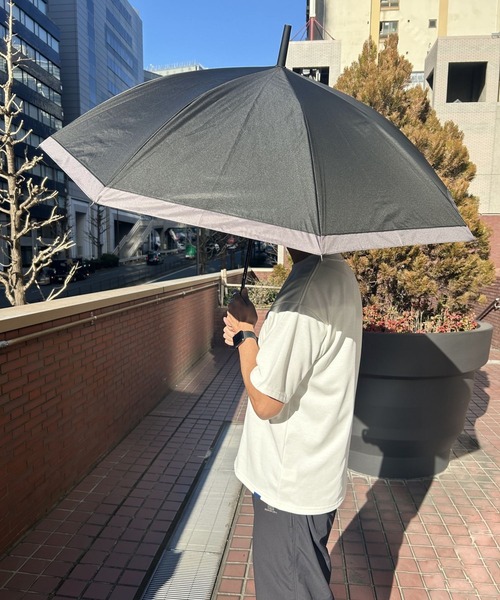 BAYFLOW（ベイフロー）の「[遮熱・UVカット100%]切り継ぎ晴雨兼用傘60cm（長傘・レディース・ブラック/グレー・0）」の4枚目の写真