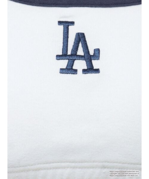 GYDA（ジェイダ）の「GYDA［MLB］フロントクロスビスチェ（キャミソール・レディース・グレー/オフホワイト/ブラック・FREE）」の4枚目の写真