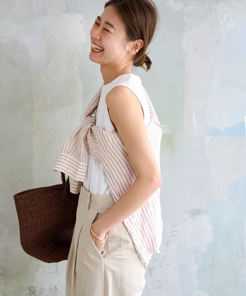 JOURNAL STANDARD relume（ジャーナルスタンダード　レリューム）の「《WEB限定追加》汗ジミ防止コンパクトタンク（タンクトップ・レディース・グレー/ブラック/ホワイト・FREE）」の19枚目の写真