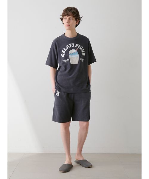 セール】【HOMME】エアリーモコロゴジャガードハーフパンツ