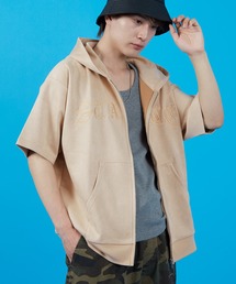 SIDEWAY STANCE（サイドウェイスタンス）の「【SIDEWAY STANCE】スエードポンチ 半袖ジップパーカー（パーカー）」