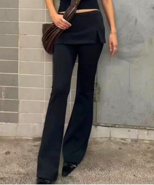 gossip！ロサンゼルス（ゴシップロサンゼルス）の「ミニスカートレイヤリング フレアパンツ（その他パンツ・レディース・ブラック/ブラウン・M/S）」の11枚目の写真