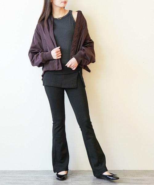 gossip！ロサンゼルス（ゴシップロサンゼルス）の「ミニスカートレイヤリング フレアパンツ（その他パンツ・レディース・ブラック/ブラウン・M/S）」の13枚目の写真