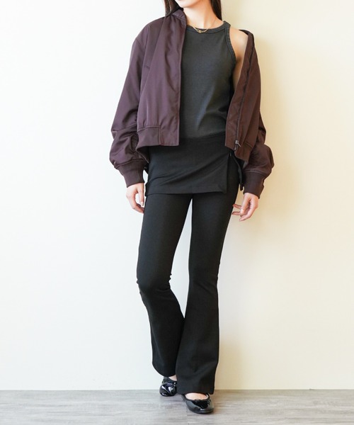 gossip！ロサンゼルス（ゴシップロサンゼルス）の「ミニスカートレイヤリング フレアパンツ（その他パンツ・レディース・ブラック/ブラウン・M/S）」の14枚目の写真