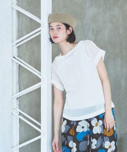 セール】ソフトオーガンジーTシャツブラウス（シャツ/ブラウス