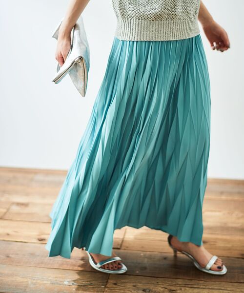 セール】デシン変形プリーツスカート（スカート）｜le.coeur blanc