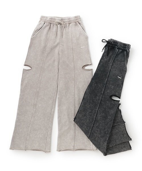 LOVETOXIC(ラブトキシック)の「【LTXC】ヴィンテージ風スリットスウェットパンツ(その他パンツ・キッズ・ブラック/グレー・M:150cm/S:140cm/L:160cm)」の5枚目の写真