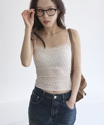 UNE MANSION | 【肩紐調節可能】【カップ付き】レースフラワーパターンキャミソール(キャミソール)