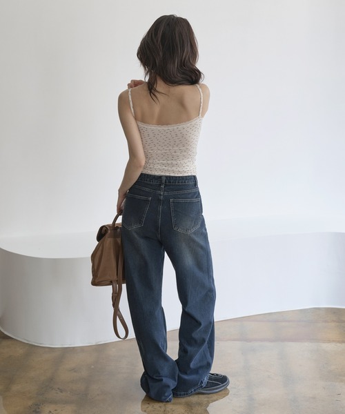 UNE MANSION（ユヌマンション）の「【肩紐調節可能】【カップ付き】レースフラワーパターンキャミソール（キャミソール・レディース・ホワイト/スカイブルー・FREE）」の17枚目の写真