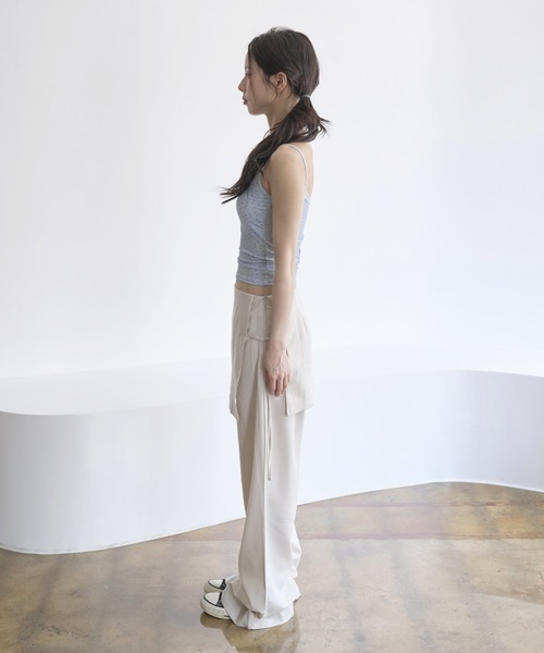 UNE MANSION（ユヌマンション）の「【肩紐調節可能】【カップ付き】レースフラワーパターンキャミソール（キャミソール・レディース・ホワイト/スカイブルー・FREE）」の19枚目の写真