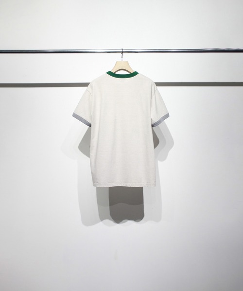 soe(ソーイ)の「Ripped Ringer T Shirts(Tシャツ/カットソー・メンズ・グリーン/ブルー・1/2)」の3枚目の写真