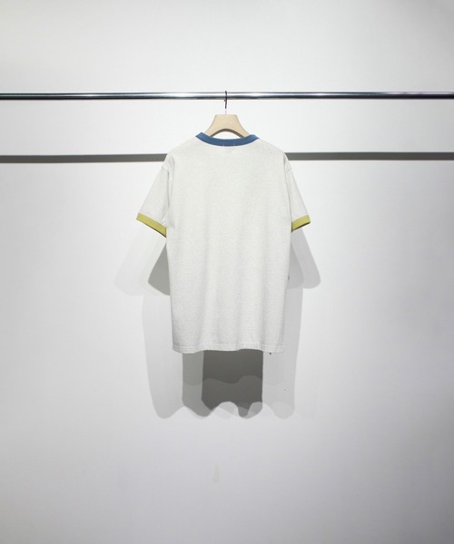 soe(ソーイ)の「Ripped Ringer T Shirts(Tシャツ/カットソー・メンズ・グリーン/ブルー・1/2)」の4枚目の写真