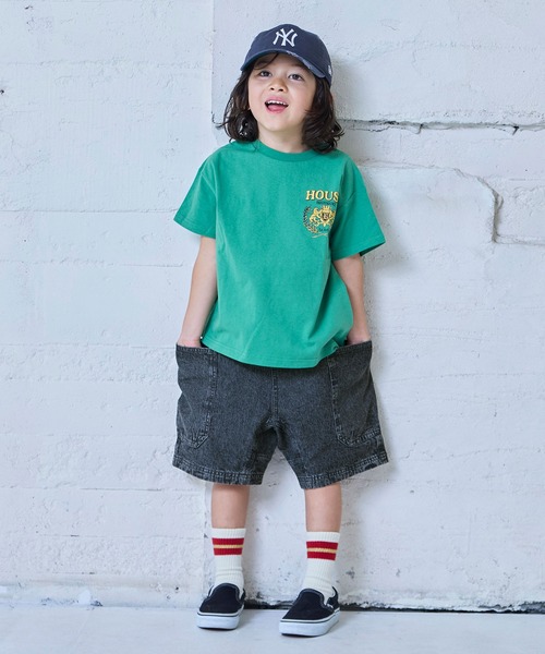 Life Support Products（ライフサポートプロダクツ）の「デニムクライミングBIGポケットショートパンツ（デニムパンツ・キッズ・ネイビー/ブラック・140/150/90/100/110/120/80/130/95）」の16枚目の写真