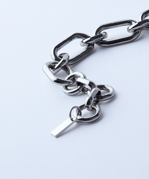 CLEL(クレイル)の「【CLEL】Chain Brass Bracelet/チェーンブラスブレスレット(サイズ調節可)(ブレスレット・メンズ・シルバー系・FREE)」の6枚目の写真