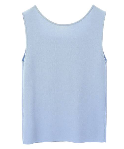YECCA VECCA（イェッカヴェッカ）の「2wayスクエアノースリーブニット（タンクトップ・レディース・アイボリー/ライトブルー/ダークブラウン/ダークネイビー・FREE）」の17枚目の写真