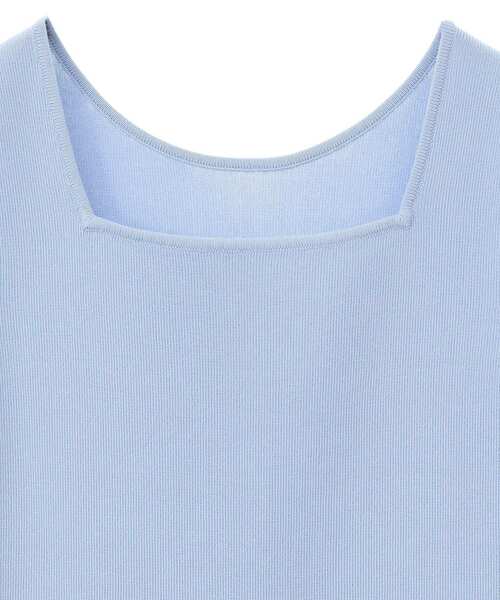 YECCA VECCA（イェッカヴェッカ）の「2wayスクエアノースリーブニット（タンクトップ・レディース・アイボリー/ライトブルー/ダークブラウン/ダークネイビー・FREE）」の18枚目の写真