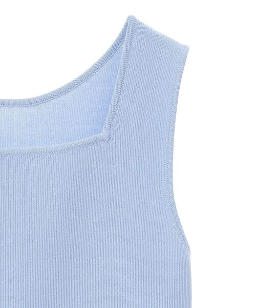 YECCA VECCA（イェッカヴェッカ）の「2wayスクエアノースリーブニット（タンクトップ・レディース・アイボリー/ライトブルー/ダークブラウン/ダークネイビー・FREE）」の19枚目の写真