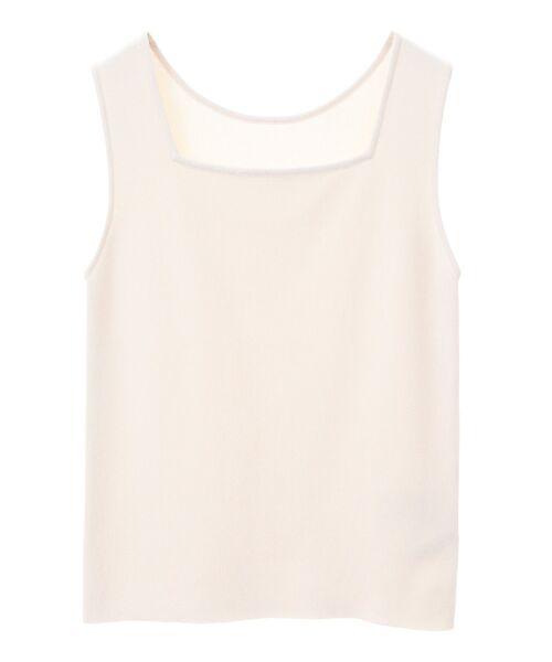 YECCA VECCA（イェッカヴェッカ）の「2wayスクエアノースリーブニット（タンクトップ・レディース・アイボリー/ライトブルー/ダークブラウン/ダークネイビー・FREE）」の22枚目の写真