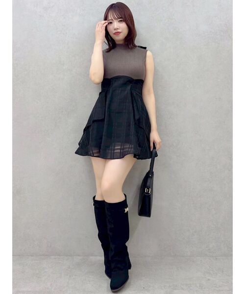 WEB限定】バックリボンシアーミニコルセットワンピース
