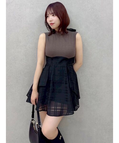 dazzlin（ダズリン）の「【WEB限定】バックリボンシアーミニコルセット