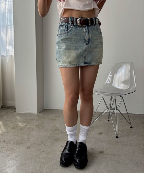 【MALION vintage】デニムミニスカート／美品 MALION vintage】デニムミニスカート／美品