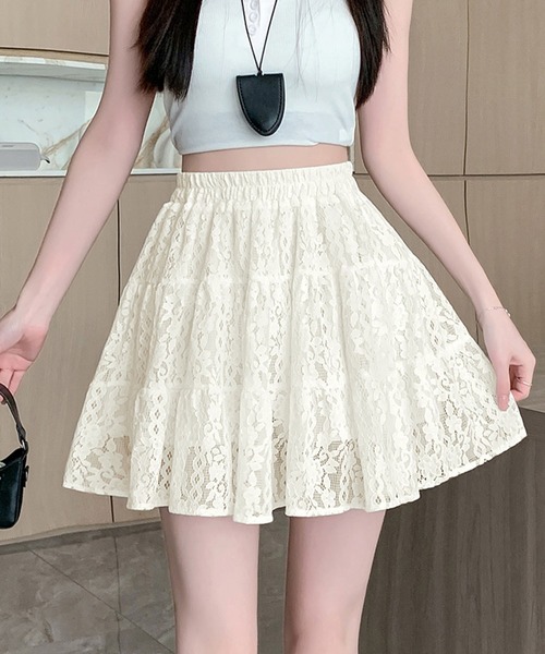 レースティアードミニスカート（スカート）｜leune（ルネ）の