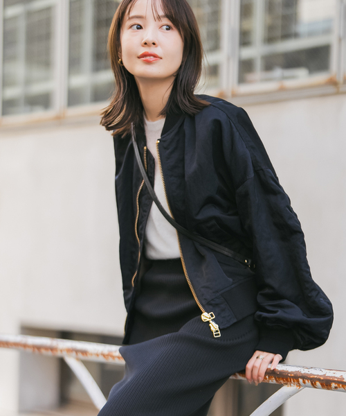 PAOLO GELLI⁄パオロジェリ リアルムートンフードジップブルゾン Noble