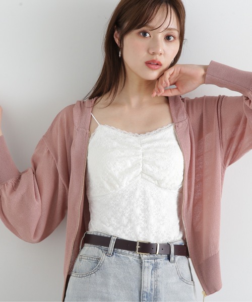 PROPORTION BODY DRESSING(プロポーションボディドレッシング)の「レースカップ付キャミ / 1215160506(キャミソール・レディース・オフホワイト/ブラック/ホワイト・SMALL/MEDIUM)」の1枚目の写真