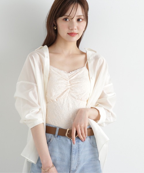 PROPORTION BODY DRESSING(プロポーションボディドレッシング)の「レースカップ付キャミ / 1215160506(キャミソール・レディース・オフホワイト/ブラック/ホワイト・SMALL/MEDIUM)」の2枚目の写真