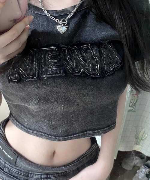 Riff(リフ)の「ヴィンテージ風ショート丈Tシャツ(Tシャツ/カットソー・レディース・ブラック・M/L)」の9枚目の写真