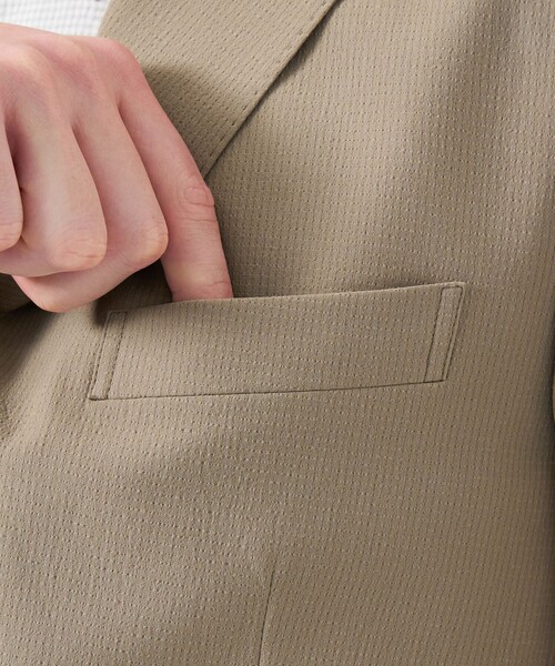 MACKINTOSH PHILOSOPHY（ﾏｯｷﾝﾄｯｼｭ ﾌｨﾛｿﾌｨｰ）の「トロッター ウルトラライト ジャケット#11 ドットサッカー（テーラードジャケット・メンズ・ベージュ系その他5/ダークネイビー・40/38/36/42）」の8枚目の写真