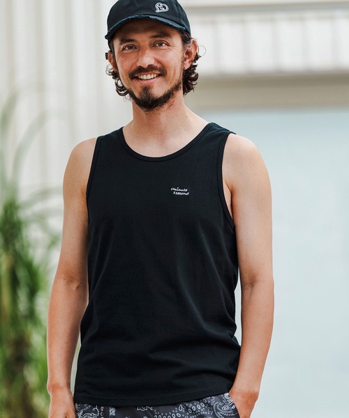1minute 1second(ワンミニットワンセカンド)の「mta564-cursive print tank top タンクトップ(タンクトップ・メンズ・ブラック×ホワイト/ホワイト×グレー・M/L/XL)」の11枚目の写真