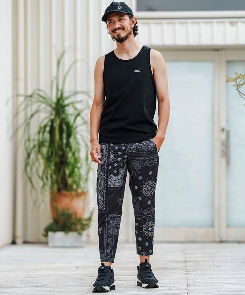 1minute 1second(ワンミニットワンセカンド)の「mta564-cursive print tank top タンクトップ(タンクトップ・メンズ・ブラック×ホワイト/ホワイト×グレー・M/L/XL)」の12枚目の写真