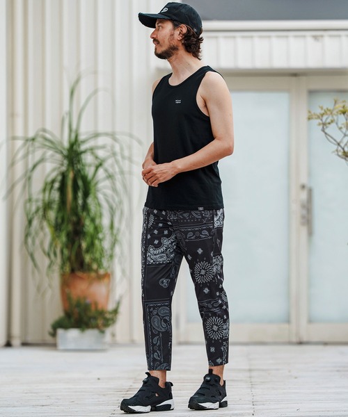 1minute 1second(ワンミニットワンセカンド)の「mta564-cursive print tank top タンクトップ(タンクトップ・メンズ・ブラック×ホワイト/ホワイト×グレー・M/L/XL)」の14枚目の写真