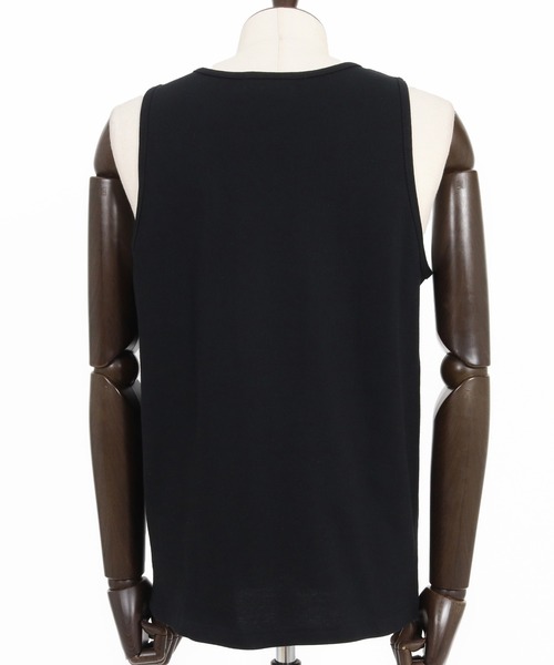 1minute 1second(ワンミニットワンセカンド)の「mta564-cursive print tank top タンクトップ(タンクトップ・メンズ・ブラック×ホワイト/ホワイト×グレー・M/L/XL)」の18枚目の写真