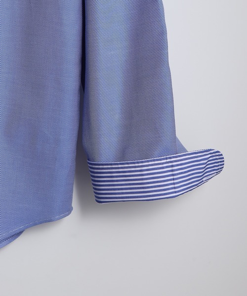 MEN'S BIGI(メンズビギ)の「【ACTIVE TAILOR/アクティブテイラー】コットンツイルドレスシャツ<イージーケア>(シャツ/ブラウス・メンズ・ブルー/ホワイト・04/03/02/01)」の7枚目の写真
